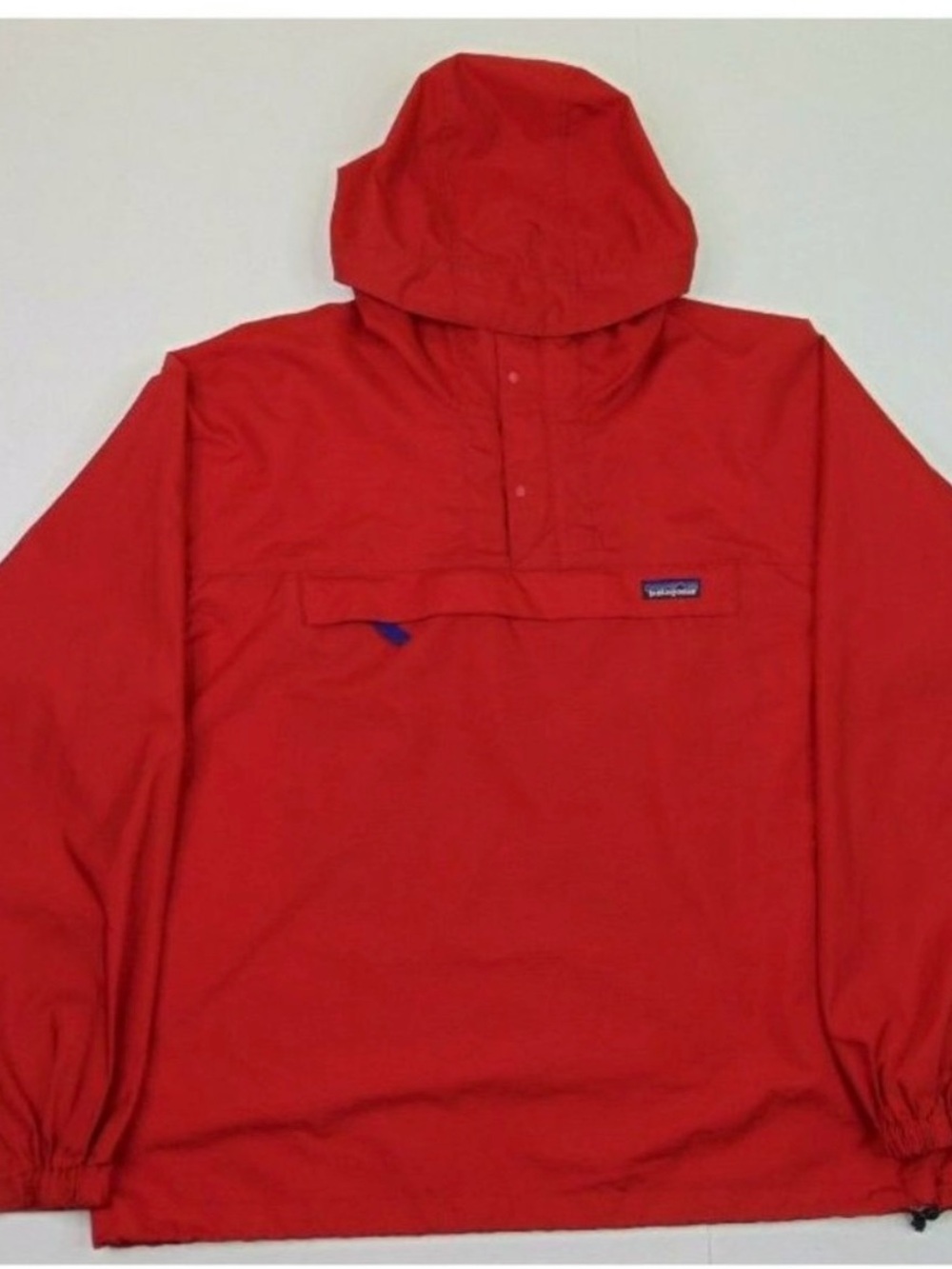 Patagonia Red Pullover Anorak Jacket with Hood